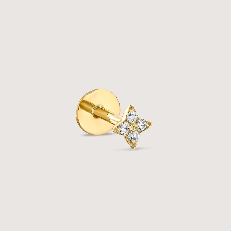 Versatile Layering Jewelry For Effortless Chic Mini Venus Gold Piercing Earring White Diamonds Versatile Layering Jewelry For Effortless Chic Mini Venus Gold Piercing Earring White Diamonds