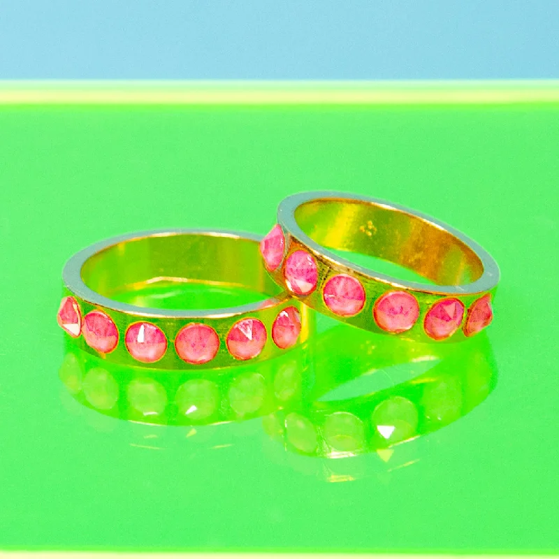 Gorgeous Jewelry, Limited-Time Savings Neon Lights Ring Set