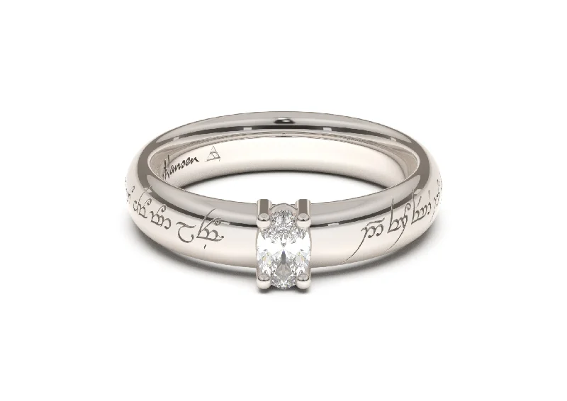 Elegant Rose Gold Jewelry For A Stylish Touch Oval Contemporary Elvish Engagement Ring, White Gold & Platinum Elegant Rose Gold Jewelry For A Stylish Touch Oval Contemporary Elvish Engagement Ring, White Gold & Platinum