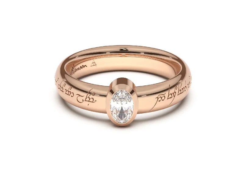 Don't Miss Our Biggest Jewelry Sale Of The Season Oval Modern Elvish Engagement Ring, Red Gold Don't Miss Our Biggest Jewelry Sale Of The Season Oval Modern Elvish Engagement Ring, Red Gold