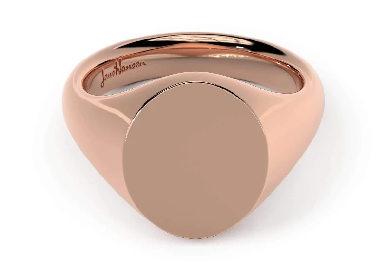 Elegant Jewelry Styles At Budget-Friendly Prices Oval Signet Ring, Red Gold