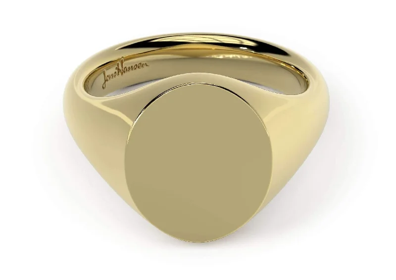Unmissable Jewelry Clearance – Final Reductions Oval Signet Ring, Yellow Gold