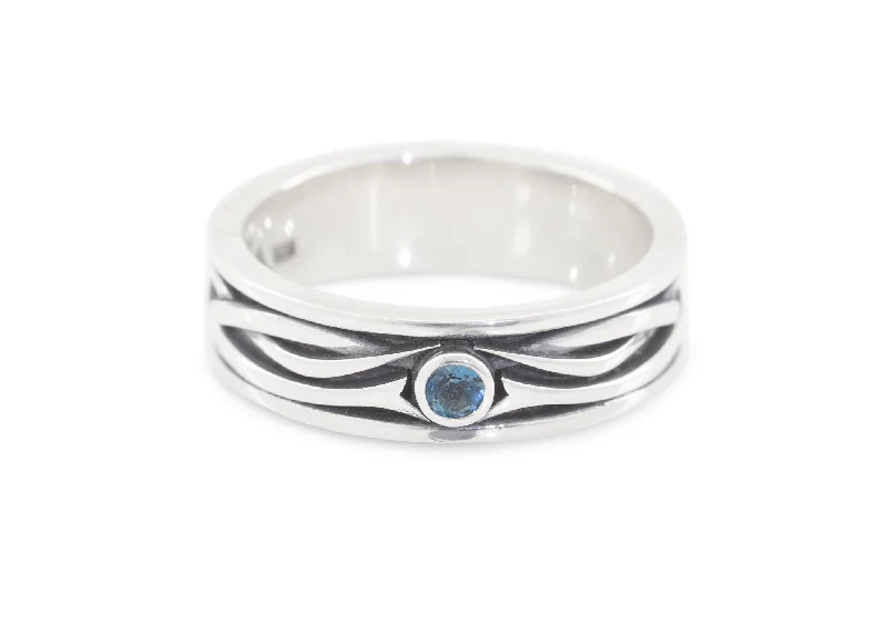 Everyday Jewelry Essentials Now On Sale Patterned Gemstone Elvish Woodland Ring, Sterling Silver