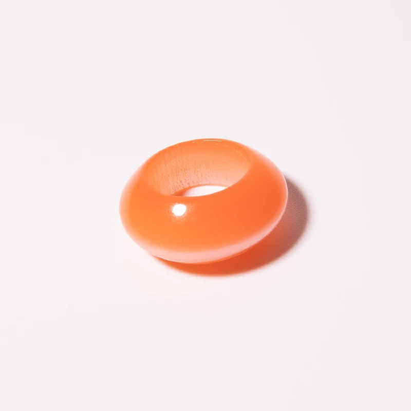 Customized Silver Jewelry For Unique Style Peach Smoothie Ring