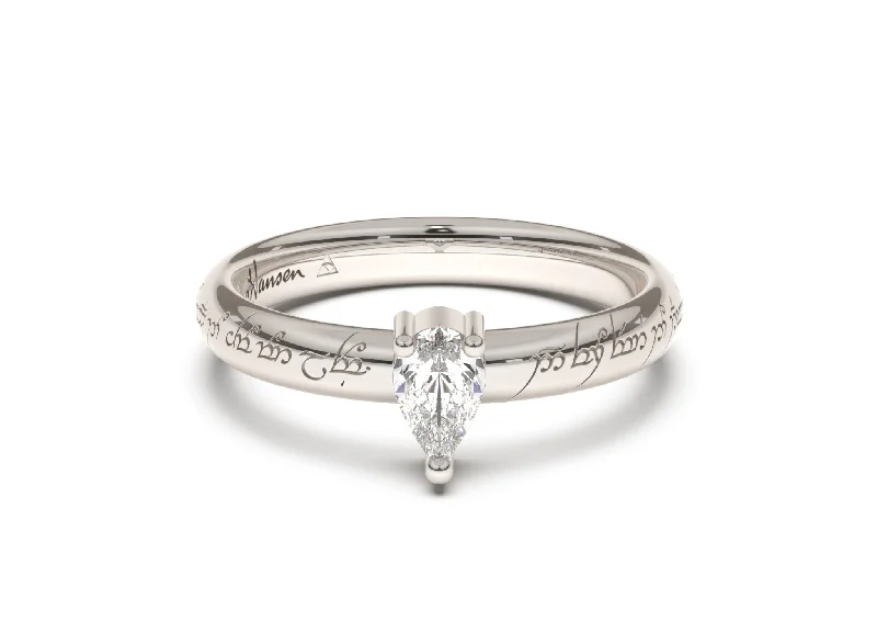 Exclusive Jewelry Discounts – Shop Now For Savings Pear Classic Slim Elvish Engagement Ring, White Gold & Platinum Exclusive Jewelry Discounts – Shop Now For Savings Pear Classic Slim Elvish Engagement Ring, White Gold & Platinum