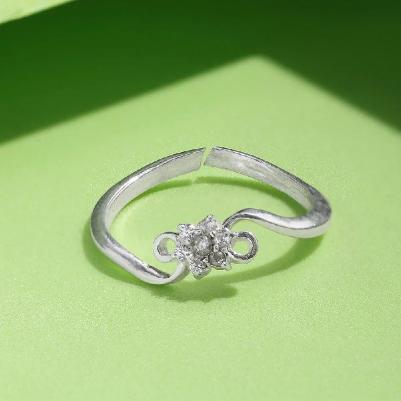 Clearance Sale On High-End Jewelry Collections Radiant Silver Zircon Stud Ring