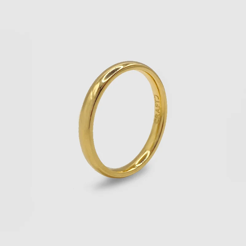 Don't Miss Out On Jaw-Dropping Jewelry Discounts Round Band Ring (Gold) 3mm