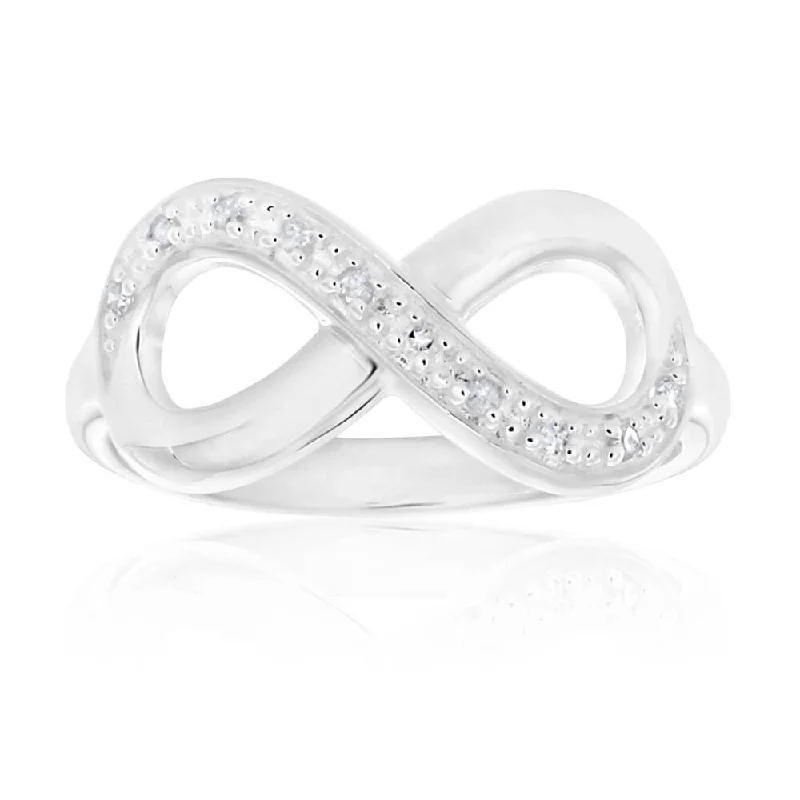 Fashion-Forward Jewelry At Incredible Prices Sterling Silver Classic Infinity Diamond Ring Fashion-Forward Jewelry At Incredible Prices Sterling Silver Classic Infinity Diamond Ring