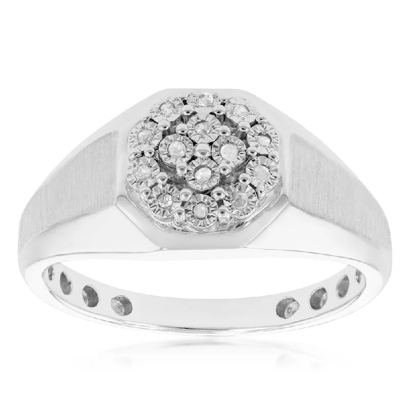 Elegant Jewelry At Unbeatable Offers – Shop Before It's Gone Sterling Silver Gents Ring with 14 Brilliant Cut Diamonds Elegant Jewelry At Unbeatable Offers – Shop Before It's Gone Sterling Silver Gents Ring with 14 Brilliant Cut Diamonds