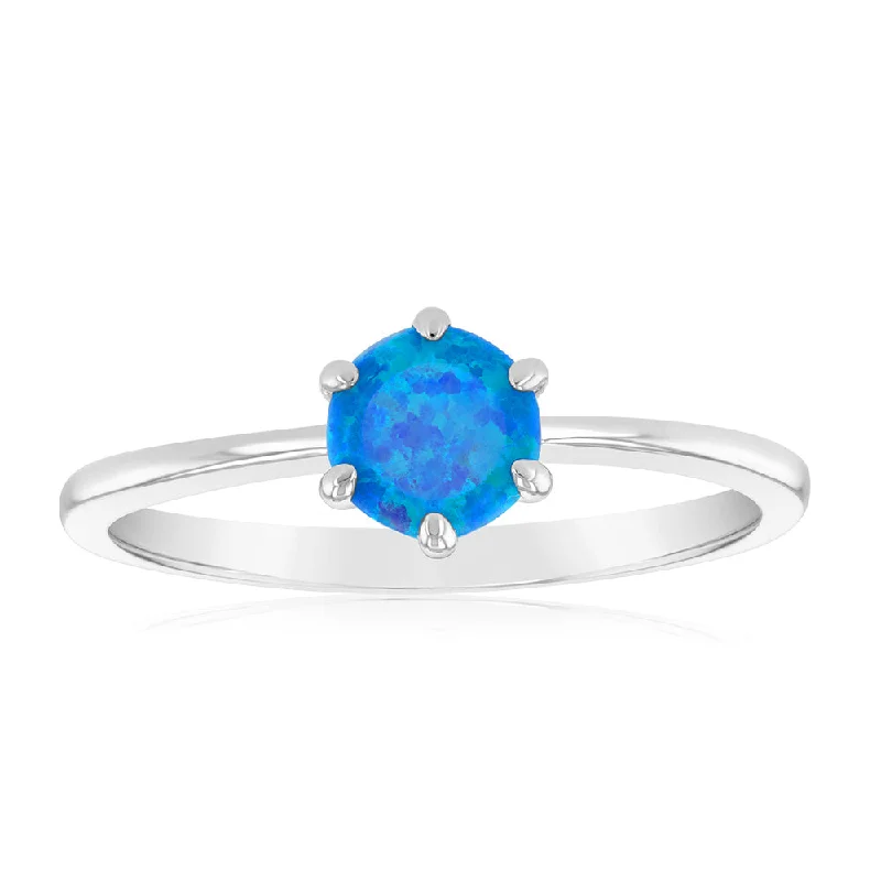 Shop Elegant Jewelry At Unbeatable Prices Sterling Silver Round Created Opal 6 Claw Ring Shop Elegant Jewelry At Unbeatable Prices Sterling Silver Round Created Opal 6 Claw Ring