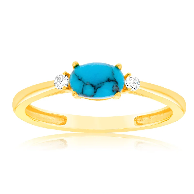 Exclusive Jewelry Bundles At Discounted Prices Sterling Silver Yellow Gold Plated Created Oval Green Turquoise And Zirconia Ring Exclusive Jewelry Bundles At Discounted Prices Sterling Silver Yellow Gold Plated Created Oval Green Turquoise And Zirconia Ring