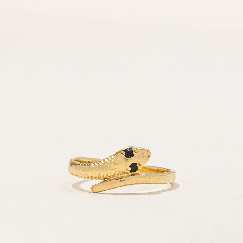 Big Discounts On Elegant Jewelry Collections 18k Synthetic Spinel Snake Ring | 0.02ctw | SZ 4.5 |