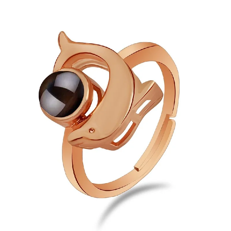 Dazzle With Discounts – Shop Jewelry On Sale Urbana Rose Gold Plated single Adjustable Ring Reflecting I love you In 100 Languages-1506352A-1506352A