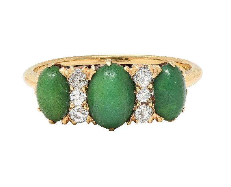 Limited-Stock Jewelry Sale – Shop Before It's Gone Victorian Turquoise Diamond 18 Karat Yellow Gold Antique Three Stone Ring Limited-Stock Jewelry Sale – Shop Before It's Gone Victorian Turquoise Diamond 18 Karat Yellow Gold Antique Three Stone Ring