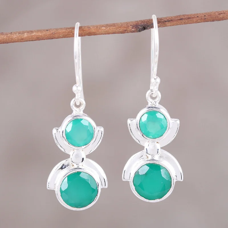 Exclusive Jewelry Discounts – Shop Now For Savings Green Alliance Faceted Green Onyx Sterling Silver Dangle Earrings