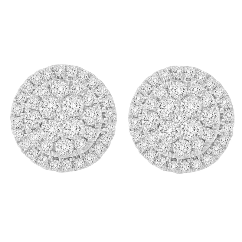 10K Yellow Gold Round Cut Diamond Earrings