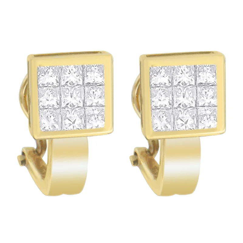 Limited-Stock Jewelry Sale – Shop Before It's Gone 14K Yellow Gold 1 cttw Princess Cut Diamond Composite Earrings Limited-Stock Jewelry Sale – Shop Before It's Gone 14K Yellow Gold 1 cttw Princess Cut Diamond Composite Earrings