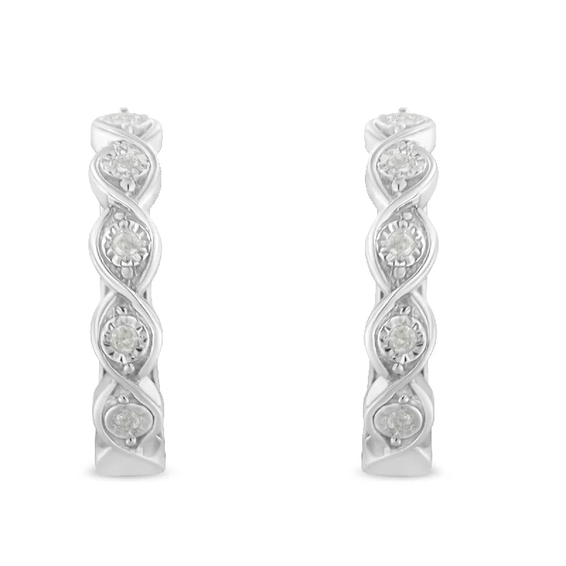 Luxury Jewelry Sale – Elegant Styles At Unbeatable Prices .925 Sterling Silver 1/10 Cttw Miracle-Set Diamond Infinity Swirl Hoop Earrings Luxury Jewelry Sale – Elegant Styles At Unbeatable Prices .925 Sterling Silver 1/10 Cttw Miracle-Set Diamond Infinity Swirl Hoop Earrings