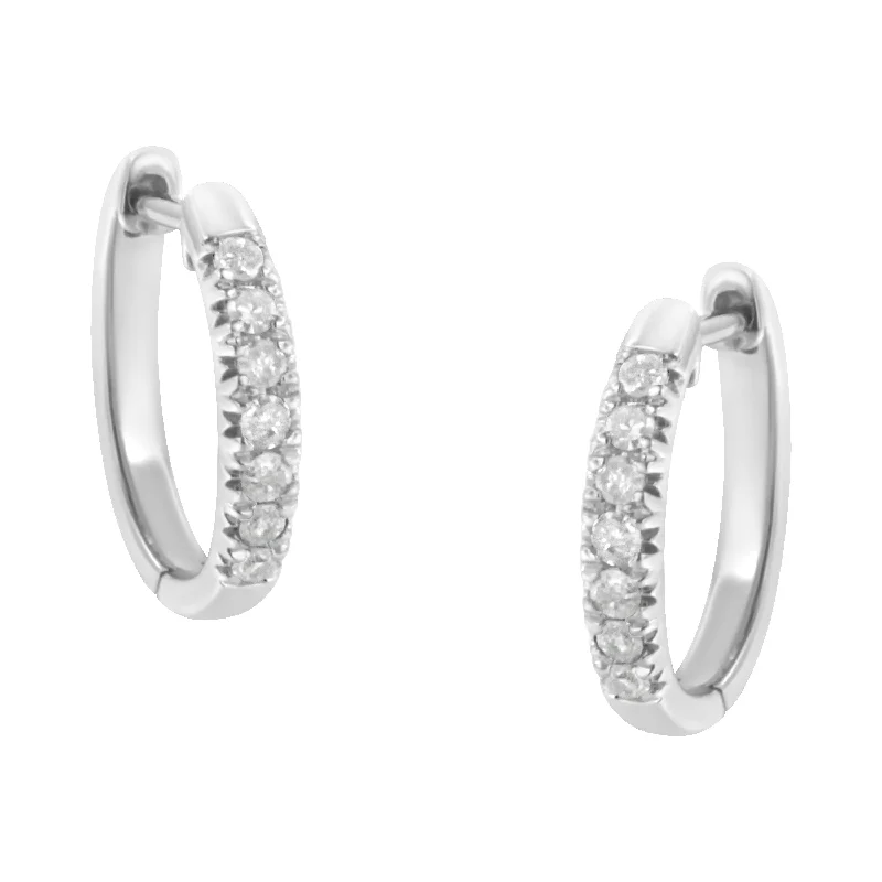 Get The Sparkle You Love At Prices You Adore .925 Sterling Silver 1/4 Cttw Diamond Hoop Earrings Get The Sparkle You Love At Prices You Adore .925 Sterling Silver 1/4 Cttw Diamond Hoop Earrings