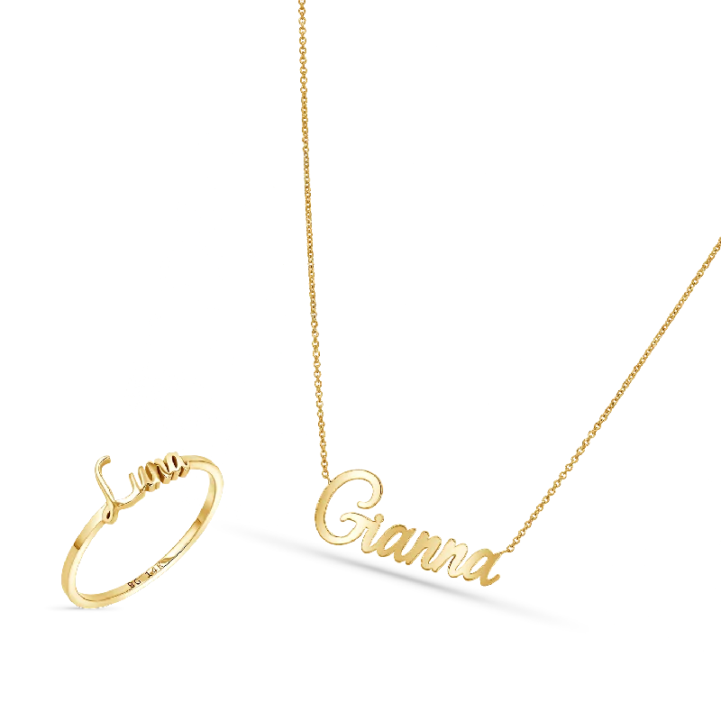 The Perfect Jewelry Piece At The Perfect Price BG Custom Name Duo Gift Set