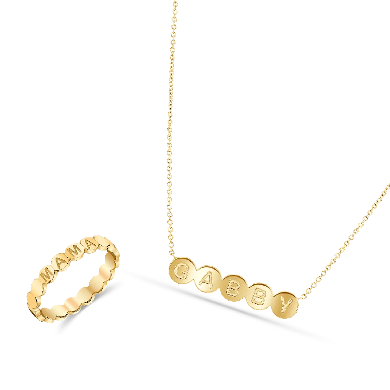 Exclusive Gemstone Jewelry At Special Prices Bubble Name Duo Gift Set
