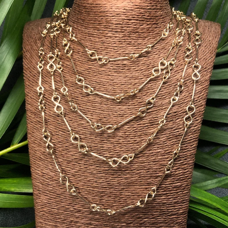 Trending Jewelry Now Available At Exclusive Prices 14k Gold Infinity Chain