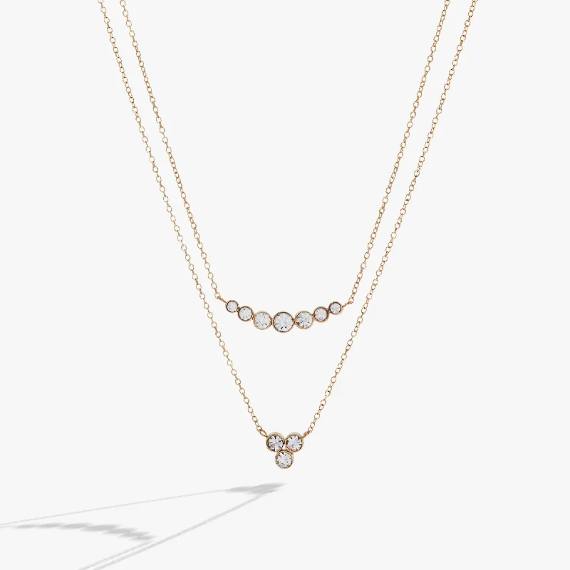 Exclusive Jewelry Sale – Sparkle For Less Double-Layer Crystal Necklace