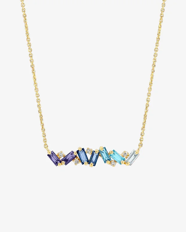 Celebrate With Sparkle – Jewelry Sale Now Live Amalfi Burst Blue Ombre Bar Pendant