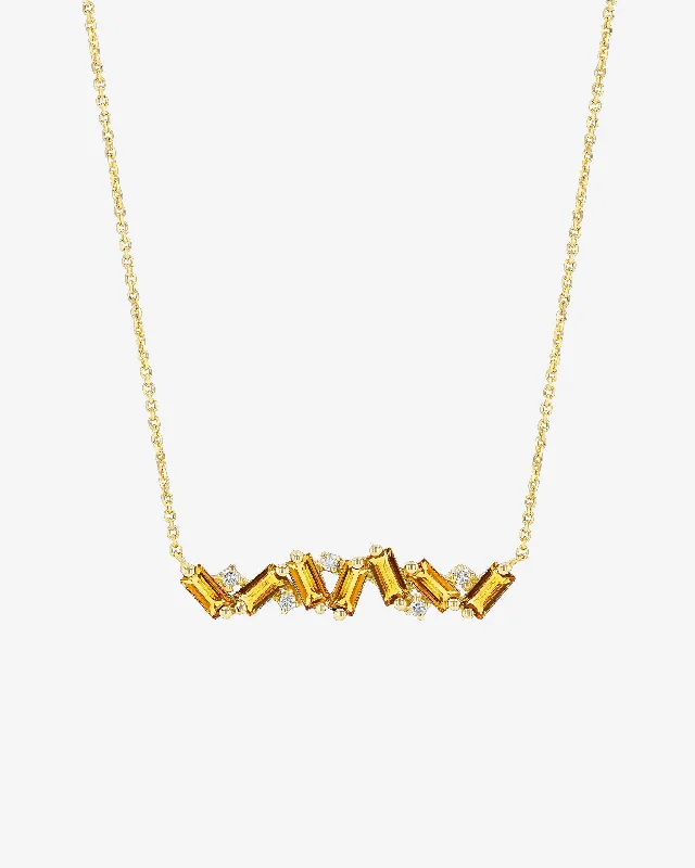 Elegant Jewelry Styles At Budget-Friendly Prices Amalfi Burst Citrine Bar Pendant
