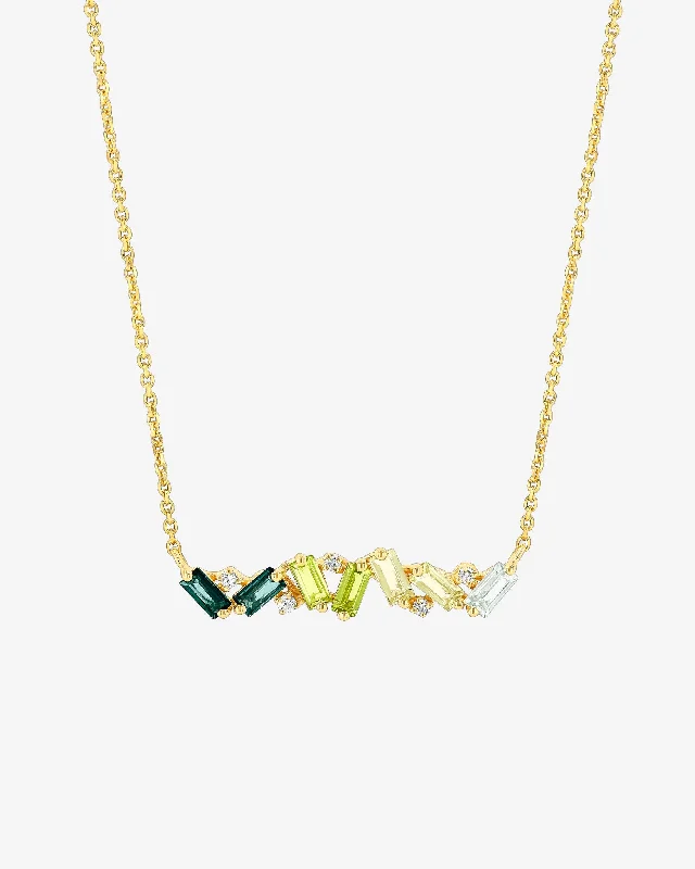 Grab Stylish Jewelry Before The Sale Ends Amalfi Burst Green Ombre Bar Pendant