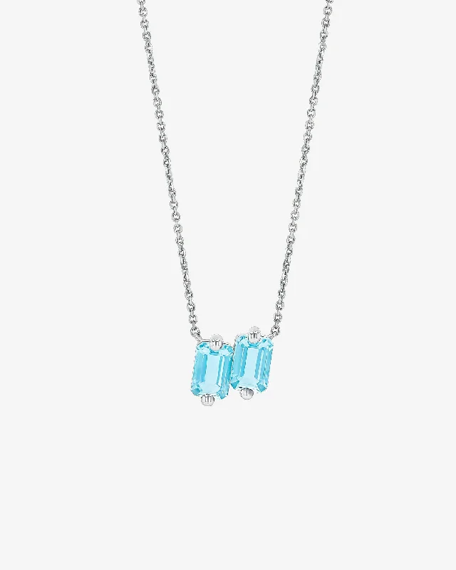 Ann Blue Topaz Mini Pendant