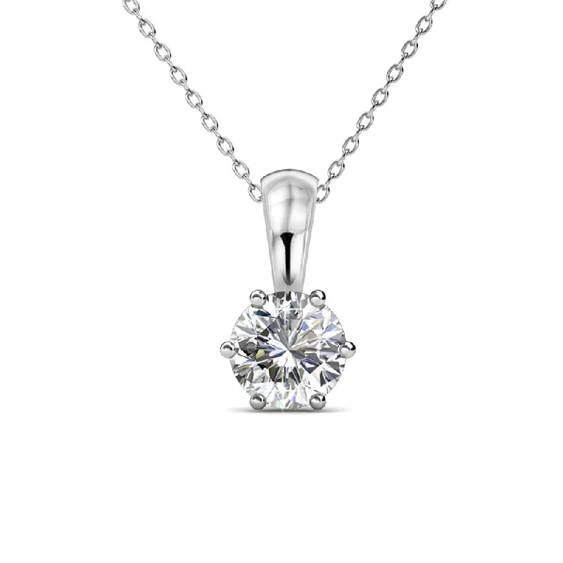 Bohemian-Inspired Jewelry For Free-Spirited Fashion April Birthstone Diamond Necklace 18k White Gold Plated Solitaire Necklace with 1CT Swarovski Crystal Bohemian-Inspired Jewelry For Free-Spirited Fashion April Birthstone Diamond Necklace 18k White Gold Plated Solitaire Necklace with 1CT Swarovski Crystal