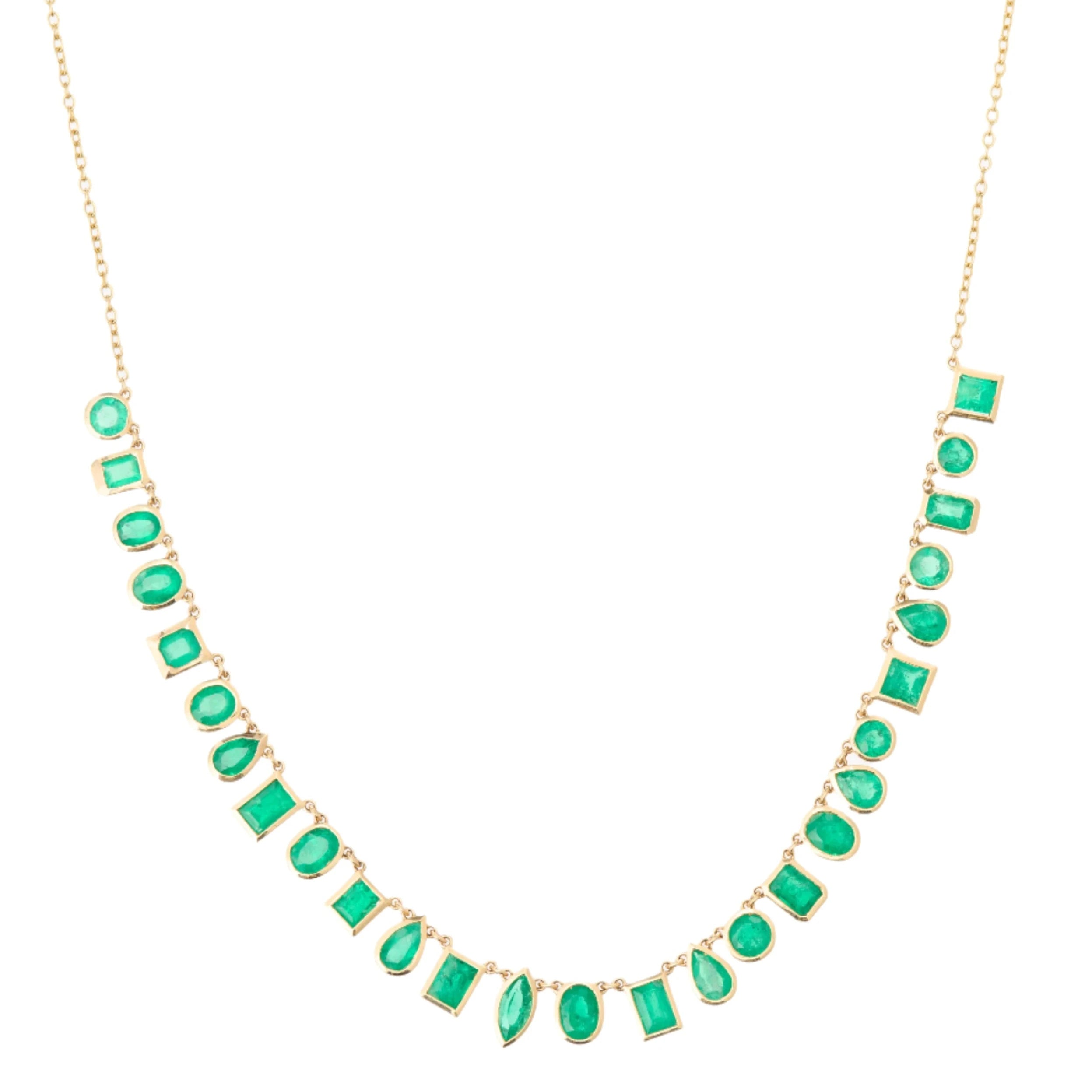 Adjustable Charm Bracelets For A Perfect Fit Bezel Set Multi Shape Emerald Necklace Adjustable Charm Bracelets For A Perfect Fit Bezel Set Multi Shape Emerald Necklace