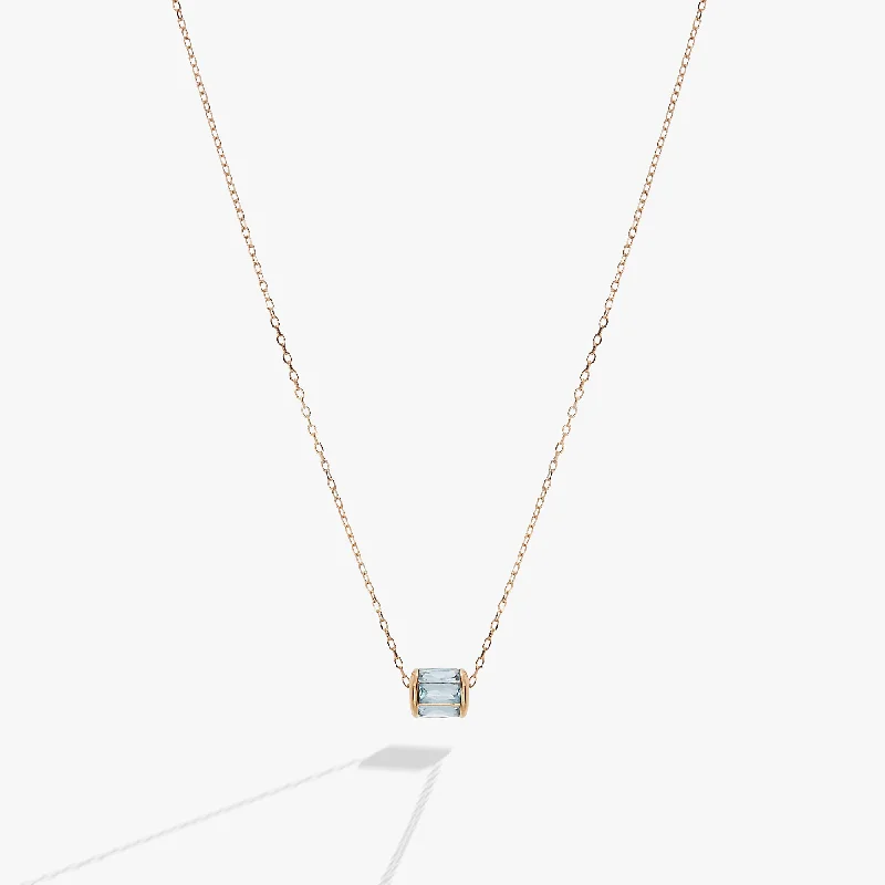 Big Discounts On Elegant Jewelry Collections March Birthstone Precious Pendant Necklace