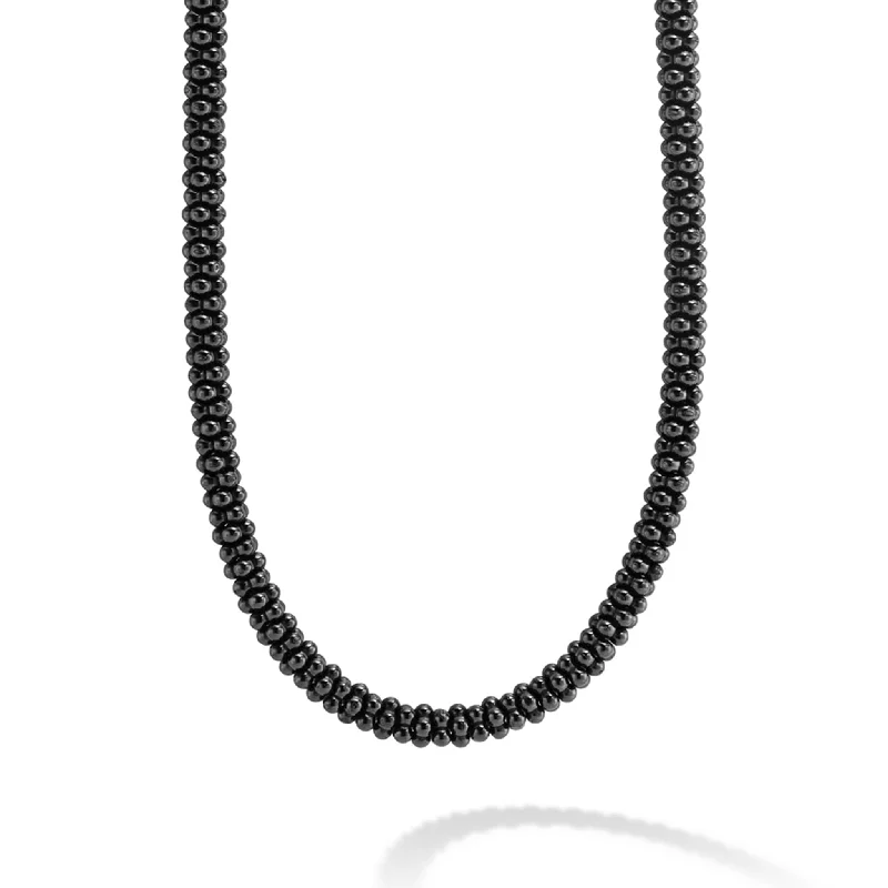Timeless Elegance, Temporary Discounts – Act Fast Black Caviar Ceramic Beaded Necklace | 5mm Timeless Elegance, Temporary Discounts – Act Fast Black Caviar Ceramic Beaded Necklace | 5mm
