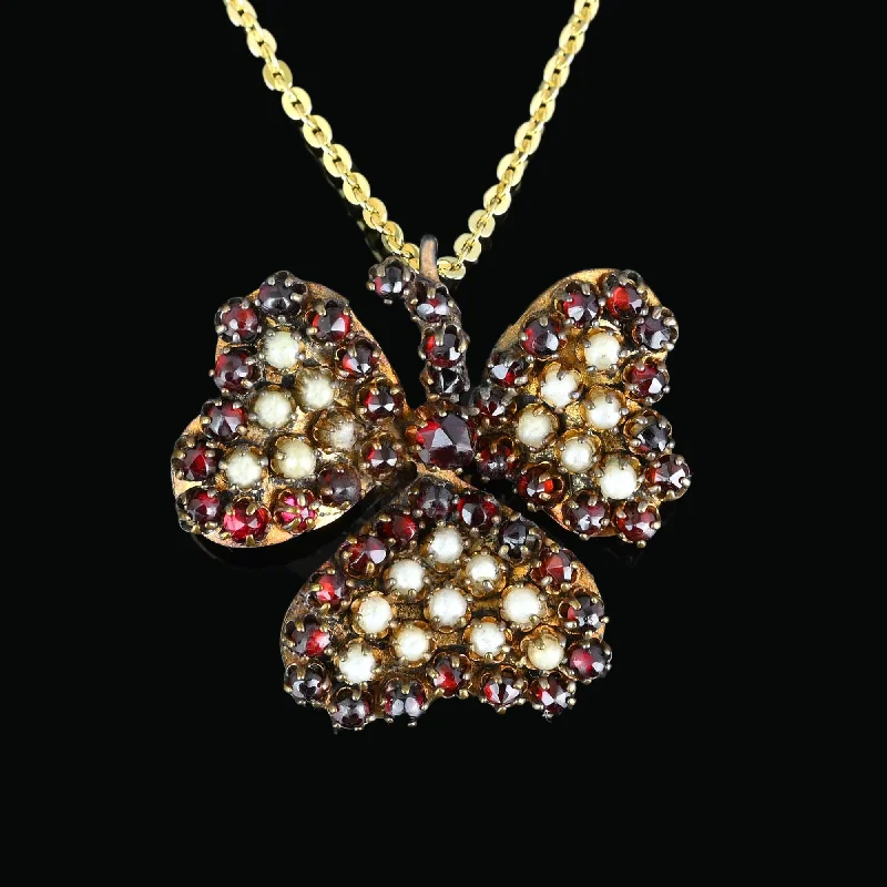Special Sale On Handcrafted Jewelry – Shop Today Bohemian Garnet Three Leaf Clover Shamrock Brooch Pendant Special Sale On Handcrafted Jewelry – Shop Today Bohemian Garnet Three Leaf Clover Shamrock Brooch Pendant