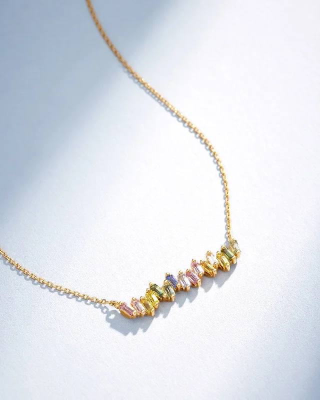 Shop Fine Jewelry With Exclusive Savings Bold Pastel Sapphire Bar Pendant