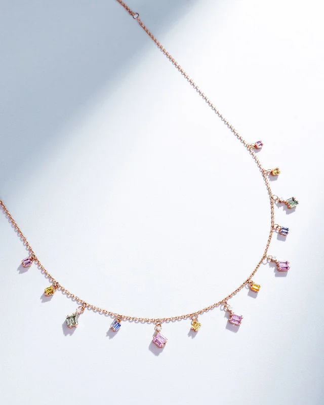 Limited-Time Jewelry Discounts – Shine Without The Splurge Bold Pastel Sapphire Cascade Necklace Limited-Time Jewelry Discounts – Shine Without The Splurge Bold Pastel Sapphire Cascade Necklace