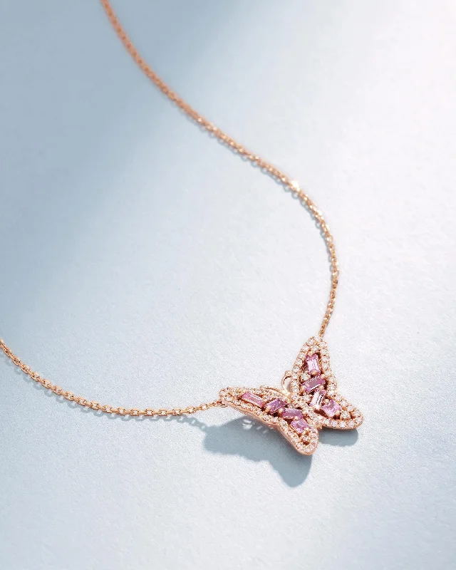 Fashion-Forward Jewelry At Exclusive Discounts Bold Pink Sapphire Small Butterfly Pendant Fashion-Forward Jewelry At Exclusive Discounts Bold Pink Sapphire Small Butterfly Pendant