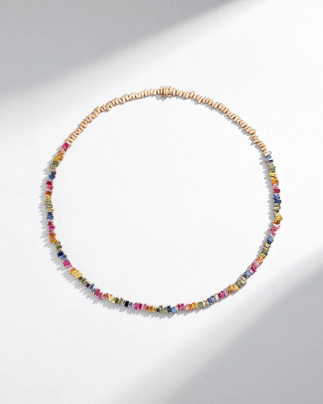 Shop High-Quality Jewelry At Jaw-Dropping Discounts Bold Rainbow Sapphire Tennis Necklace Shop High-Quality Jewelry At Jaw-Dropping Discounts Bold Rainbow Sapphire Tennis Necklace