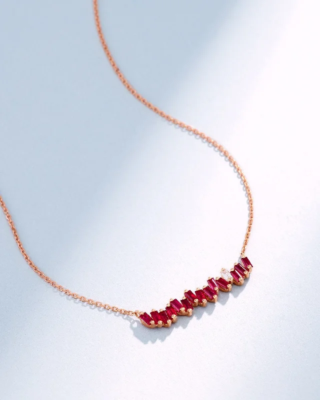Luxury Meets Affordability – Jewelry Sale Now Live Bold Ruby Bar Pendant