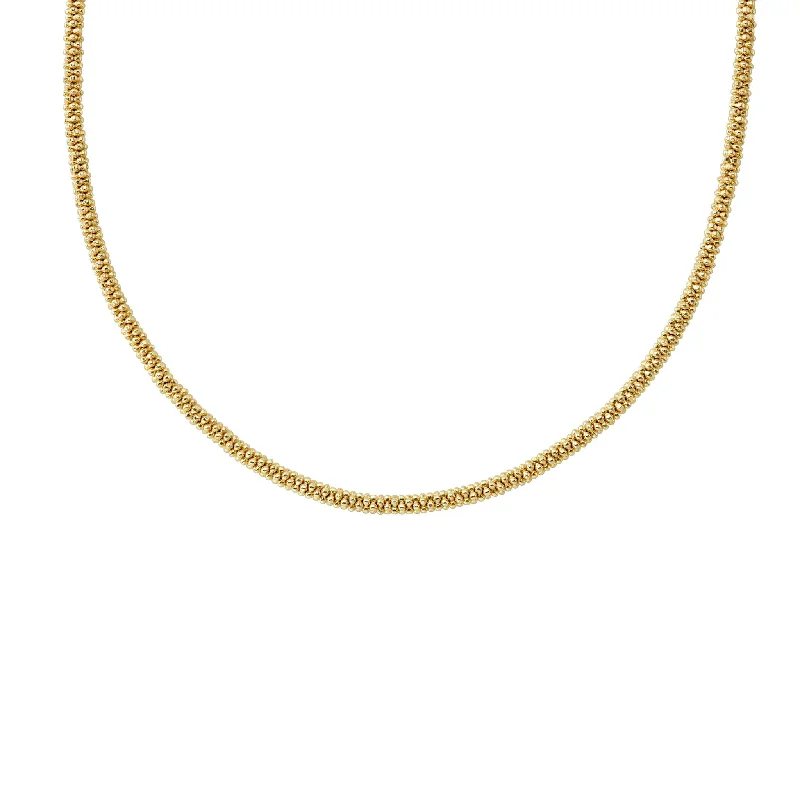 Special Sale On Handcrafted Jewelry – Shop Today Caviar Gold 18K Gold Caviar Necklace 3mm
