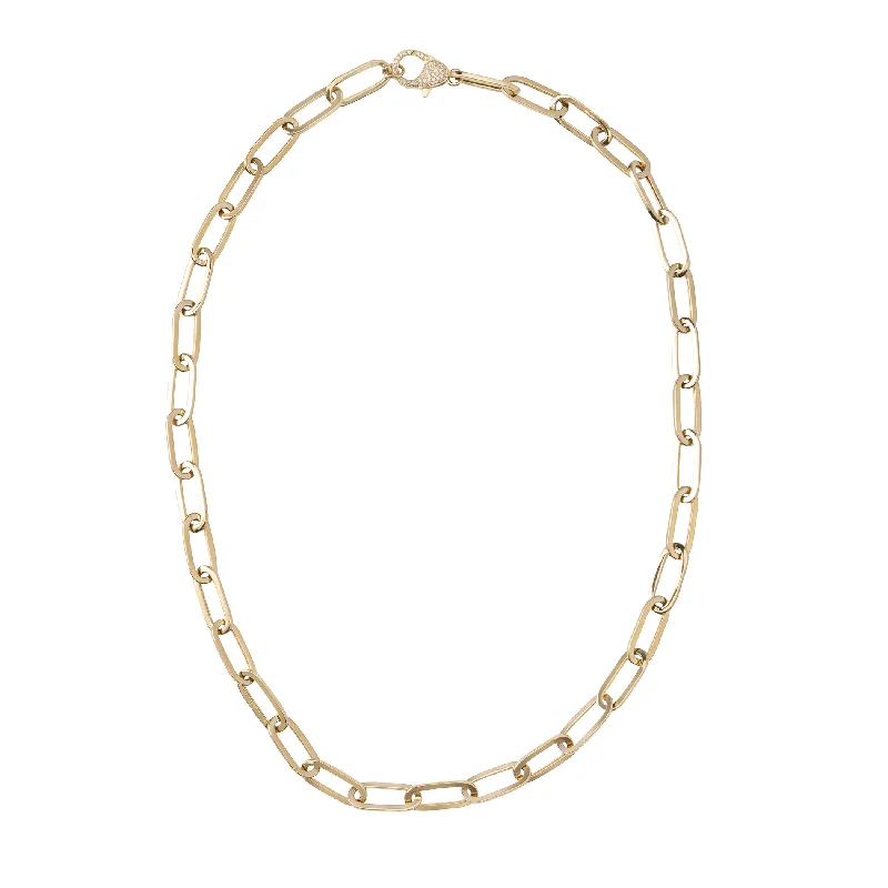 Elegant Necklaces And Bracelets At Limited-Time Offers Chain Link Necklace with Pave Clasp Elegant Necklaces And Bracelets At Limited-Time Offers Chain Link Necklace with Pave Clasp