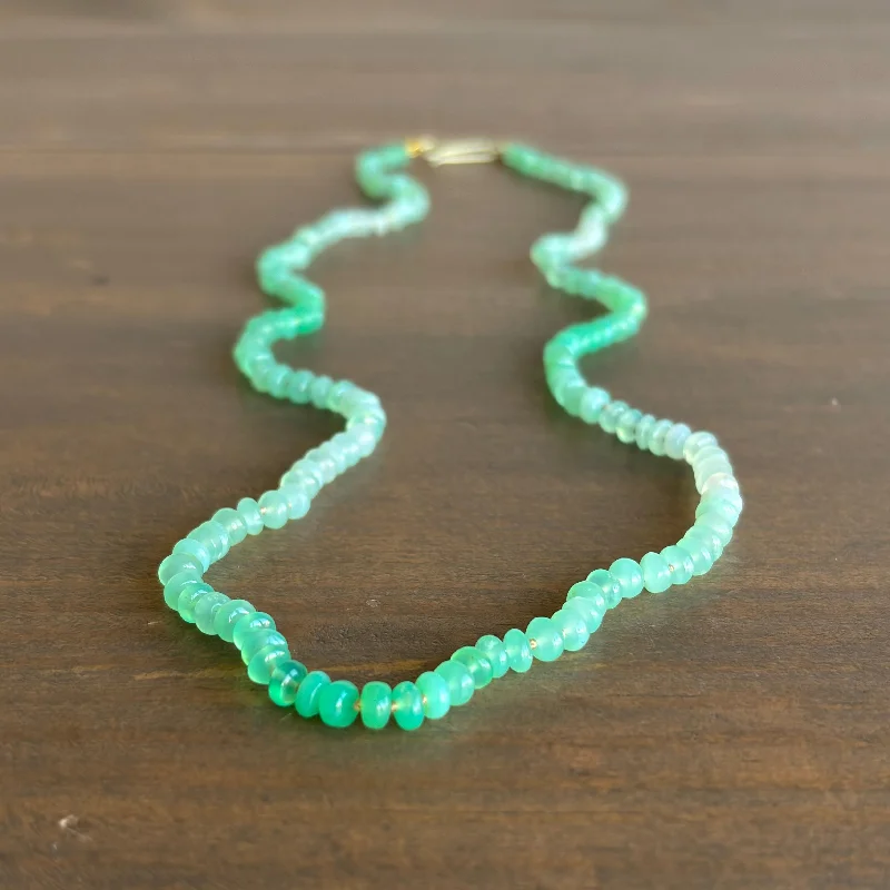 Timeless Elegance, Temporary Discounts – Act Fast Chrysoprase Rondelle Beaded Necklace Timeless Elegance, Temporary Discounts – Act Fast Chrysoprase Rondelle Beaded Necklace