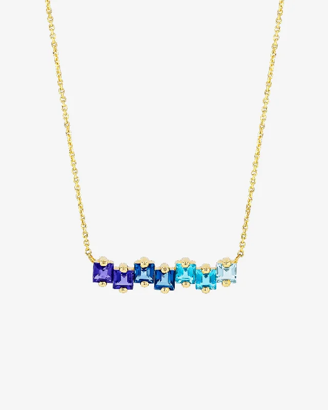 Unique Jewelry For Less – Shop The Sale Now Cierra Blue Ombre Bar Pendant
