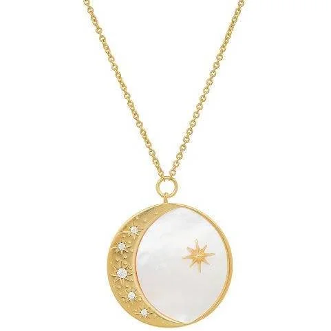 Huge Savings On Timeless Jewelry Collections TAI  Mother of Pearl Moon and Star Pendant