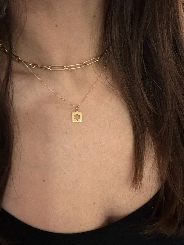 Classic And Modern Jewelry Styles On Sale Cut-out Jewish Star Charm
