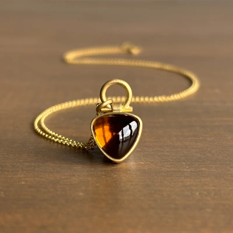Discounted Jewelry For A Glamorous Look Dark Honey Tourmaline Triangle Cabochon Pendant Discounted Jewelry For A Glamorous Look Dark Honey Tourmaline Triangle Cabochon Pendant