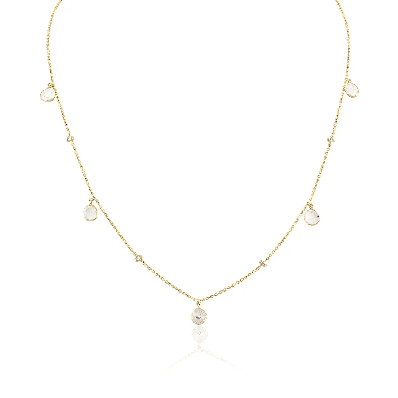 Get The Sparkle You Love At Prices You Adore CLARA DIAMOND SLICE LAYERING NECKLACE Get The Sparkle You Love At Prices You Adore CLARA DIAMOND SLICE LAYERING NECKLACE
