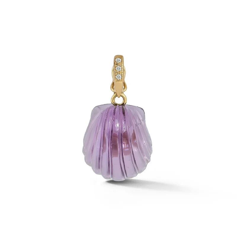 Grab Your Favorite Jewelry At The Lowest Prices Dream Shell Scallop Pendant - Amethyst Grab Your Favorite Jewelry At The Lowest Prices Dream Shell Scallop Pendant - Amethyst